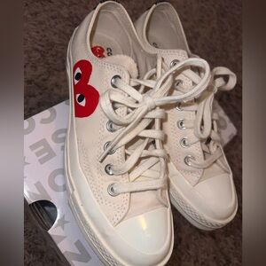 COMME des GARÇONS x Converse cream color low top